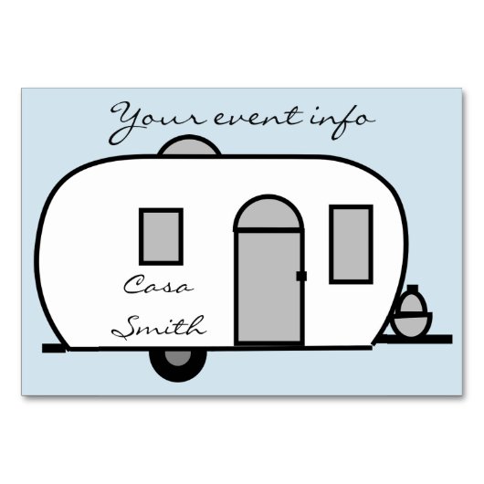 Vintager klassischer Wohnwagen Tischnummer (Vorderseite)