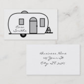 Vintager klassischer Wohnwagen Visitenkarte (Vorne/Hinten)