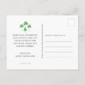 Vintager Kleeblatt-Regenbogenbewegung Ankündigungspostkarte (Rückseite)