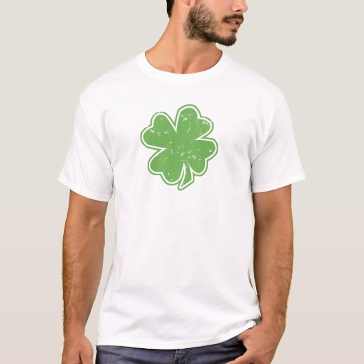 Vintager Kleeblatt-St Patrick TagesT - Shirt (Vorderseite)