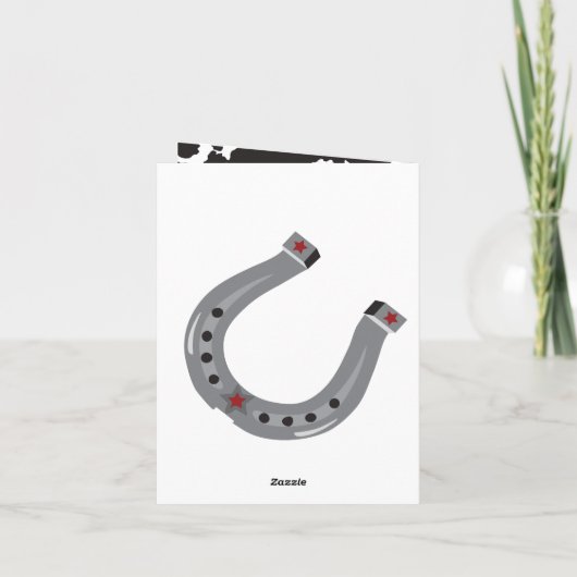 Vintager kleiner Cowboy Dankeschön Karte (Rückseite)