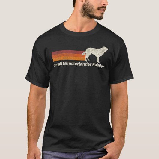 Vintager Kleiner Münsterlander Pointer Retro Mama T-Shirt (Vorderseite)