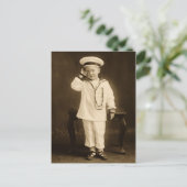 Vintager kleiner Segler Postkarte (Stehend Vorderseite)