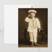 Vintager kleiner Segler Postkarte (Vorne/Hinten)