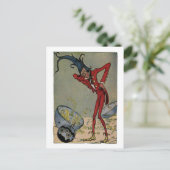 Vintager kleiner Zauberer für Oz Illustration Postkarte (Stehend Vorderseite)