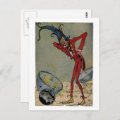 Vintager kleiner Zauberer für Oz Illustration Postkarte (Vorne/Hinten)