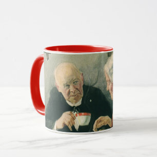 Vintager Klerus, Kaffee oder Tee mit Priester Tasse