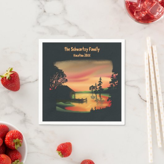 Vintager Klettersteig, grünrot Serviette (Beispiel)