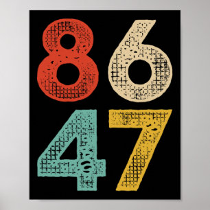 Vintager Klick 86 47 Anti Trump 2024: Preside Poster
