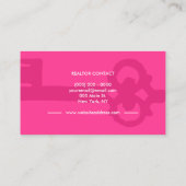 Vintager knackiger Knopf Real Anwesen Visitenkarte (Rückseite)