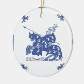 Vintager Knight hinzufügen, Text bearbeiten Keramik Ornament (Links)