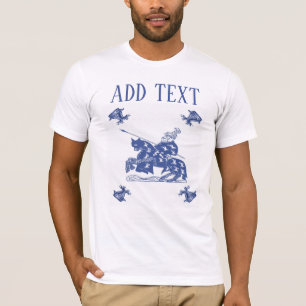 Vintager Knight hinzufügen, Text bearbeiten T-Shirt