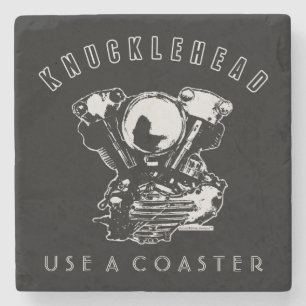 Vintager Knucklehead-Motorrad-Motor Steinuntersetzer