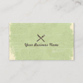 Vintager Koch Blumenmuster Catering Visitenkarte (Vorderseite)