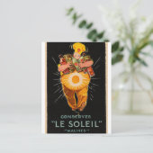 Vintager Koch "Le Soleil" Postkarte (Stehend Vorderseite)