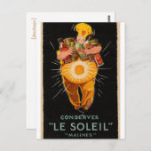 Vintager Koch "Le Soleil" Postkarte (Vorne/Hinten)
