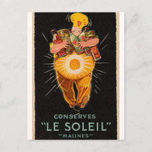 Vintager Koch "Le Soleil" Postkarte