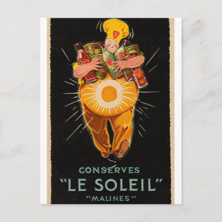 Vintager Koch "Le Soleil" Postkarte