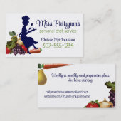 Vintager Koch Silhouette Backen Kochbiokarten Visitenkarte (Vorne/Hinten)