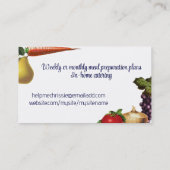 Vintager Koch Silhouette Backen Kochbiokarten Visitenkarte (Rückseite)