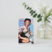 Vintager Koch Visitenkarte (Stehend Vorderseite)