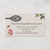 Vintager Kochs-Catering des runcible Löffels des Visitenkarte (Rückseite)