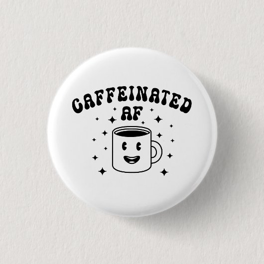Vintager Koffeinat-AF Button (Vorderseite)