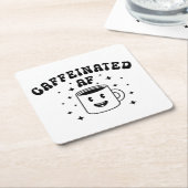 Vintager Koffeinat-AF Rechteckiger Pappuntersetzer (angewinkelt)