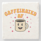 Vintager Koffeinat-AF Steinuntersetzer (Vorderseite)