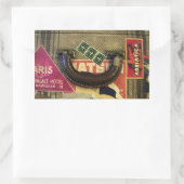 Vintager Koffer Rechteckiger Aufkleber (Tasche)