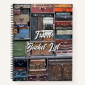 Vintager Koffer Wanderlust Notizblock (Vorderseite)