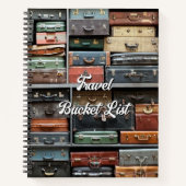 Vintager Koffer  Wanderlust Notizblock (Vorderseite)