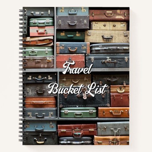 Vintager Koffer  Wanderlust Notizblock (Vorderseite)