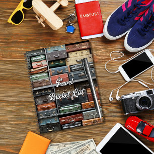 Vintager Koffer  Wanderlust Notizblock