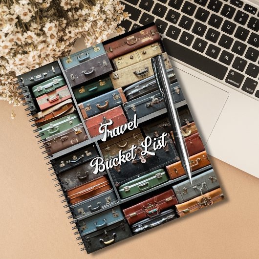 Vintager Koffer  Wanderlust Notizblock