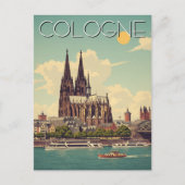 Vintager Kölner Dom Deutschland Reisen Postkarte (Vorderseite)