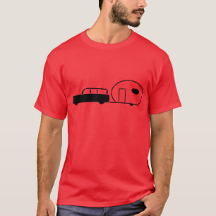 Vintager Kombiwagen und RV-Anhänger T-Shirt