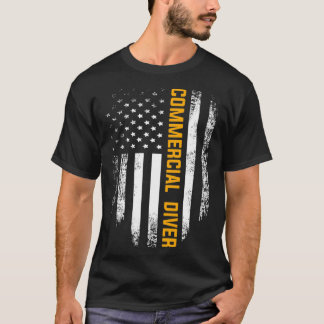 Vintager Kommerzieller Taucher mit amerikanischer T-Shirt
