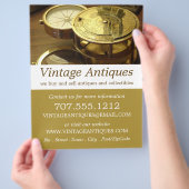 Vintager Kompass, Antiquitätenhändler, Store Flyer (Hand)