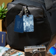 Vintager Kompass | Blue Grunge Seekarte