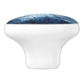 Vintager Kompass | Blue Grunge Seekarte Keramikknauf (Seitenansicht)