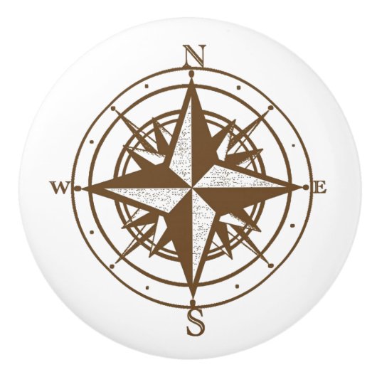 Vintager Kompass Keramikknauf (Vorderseite)