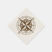 Vintager Kompass Serviette (Ecke)