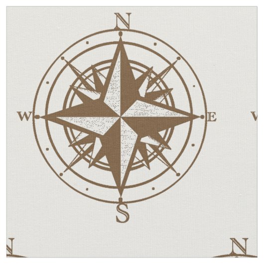 Vintager Kompass Stoff (Nahaufnahme)