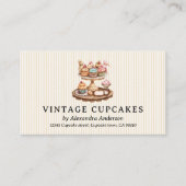 Vintager Konditorei für Cupcakes Treuekarte (Vorderseite)