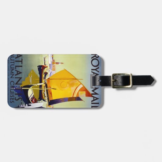 Vintager königlicher gepäckanhänger (Vorderseite horizontal)