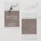 Vintager königlicher Musik- französisches Visitenkarte (Vorne/Hinten)