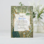 Vintager königlicher Pfauentempel Träume Danke Kar RSVP Karte (Stehend Vorderseite)