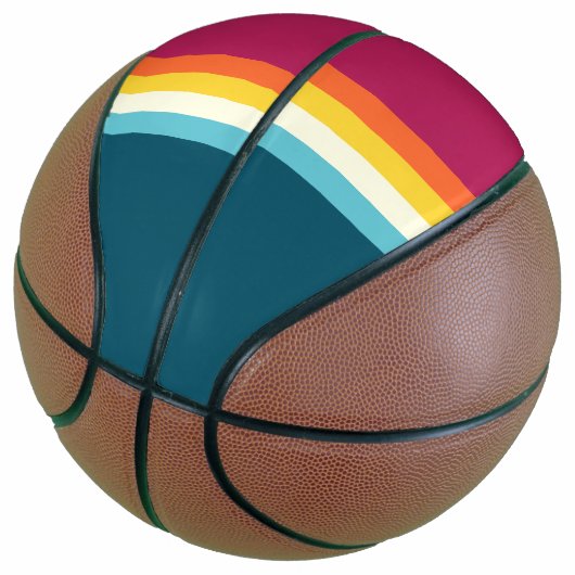 Vintager Kontrast Basketball (angewinkelt)
