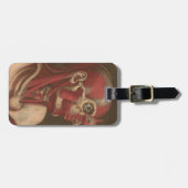 Vintager Kopf, Hals und Schultern der Anatomie-| Gepäckanhänger (Vorderseite horizontal)